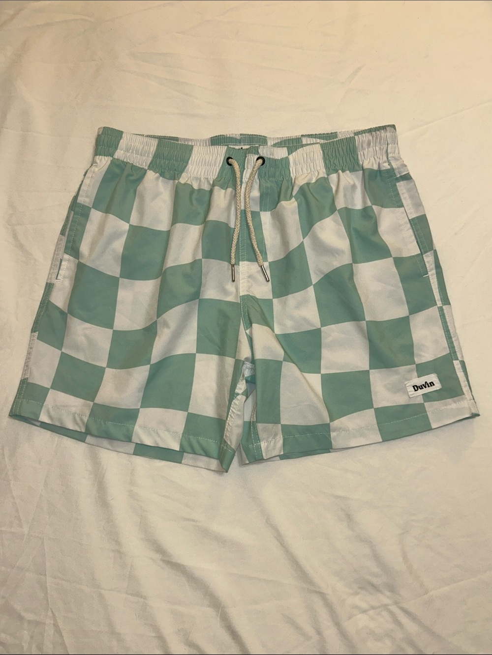 Duvin Design Mint Checkerboard Beach Trunk